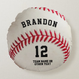 Baseball Player Name Number Personated Rond Kussen