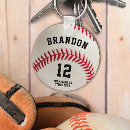 Baseball Player Name Number Personated Sleutelhanger