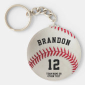 Baseball Player Name Number Personated Sleutelhanger (Voorkant)