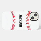 Baseball Player Name, Team Name of Text Custom iPhone Hoesje (Achterkant horizontaal)
