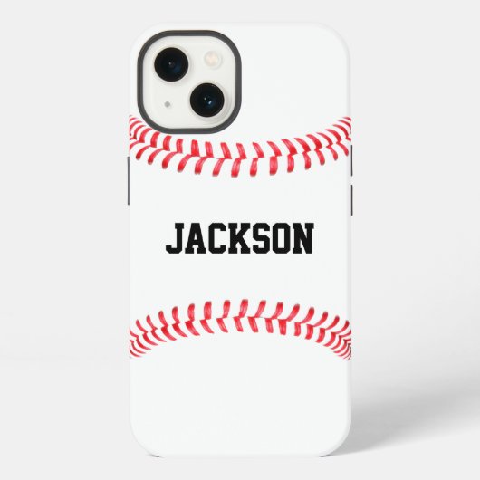 Baseball Player Name, Team Name of Text Custom iPhone Hoesje (Achterkant)