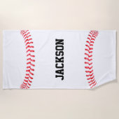 Baseball Player Name, Team Name of Text Custom Strandlaken (Voorkant)