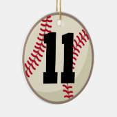 Baseball Player Number 11 Ornament (Rechts)