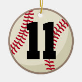 Baseball Player Number 11 Ornament (Voorkant)