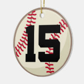 Baseball Player Number 15 Ornament (Links)