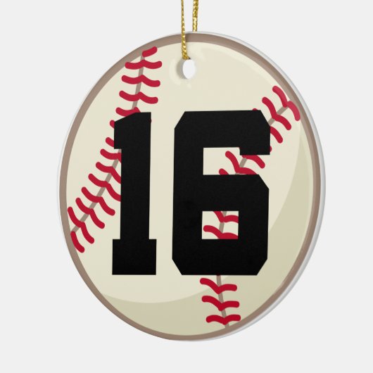 Baseball Player Number 16 Ornament (Links)