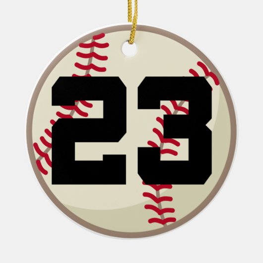 Baseball Player Number 23 Ornament (Voorkant)