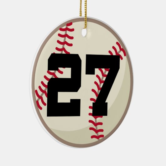 Baseball Player Number 27 Ornament (Rechts)