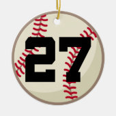 Baseball Player Number 27 Ornament (Voorkant)