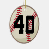 Baseball Player Number 40 Ornament (Rechts)