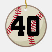 Baseball Player Number 40 Ornament (Voorkant)