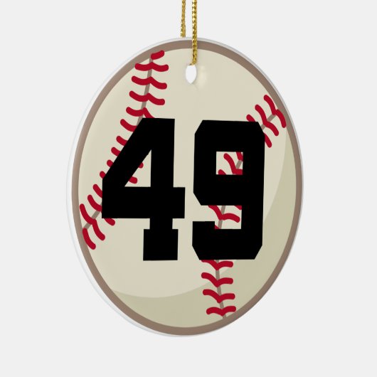 Baseball Player Number 49 Ornament (Rechts)