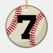 Baseball Player Number 7 Ornament (Voorkant)