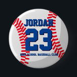 Baseball Player Number School Sports Team Ronde Button 7,6 Cm<br><div class="desc">Een perfecte pin voor sportfans,  sporters,  spelers,  trainers of kapitein van het honkbalteam. Je kunt de formulering aanpassen aan elke evenement met dit sportthema,  of het nu gaat om verjaardagen,  kampioenschappen of winnende feestdagen.</div>
