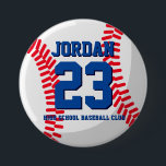Baseball Player Number School Sports Team Ronde Button 7,6 Cm<br><div class="desc">Een perfecte pin voor sportfans,  sporters,  spelers,  trainers of kapitein van het honkbalteam. Je kunt de formulering aanpassen aan elke evenement met dit sportthema,  of het nu gaat om verjaardagen,  kampioenschappen of winnende feestdagen.</div>