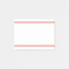Baseball Player of Coach Red Baseball Stitches Post-it® Notes