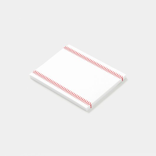 Baseball Player of Coach Red Baseball Stitches Post-it® Notes (Schuin)