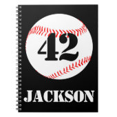 Baseball Player of Team Custom Notitieboeken (Voorkant)