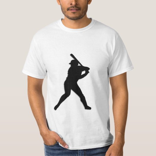 Baseball Player op Bat T-shirt (Voorkant)