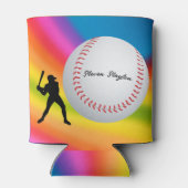 Baseball Player or just a Fan personalize Blikjeskoeler (Achterkant)