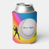 Baseball Player or just a Fan personalize Blikjeskoeler (Blikje Achterkant)