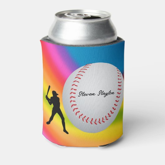 Baseball Player or just a Fan personalize Blikjeskoeler (Blikje Achterkant)