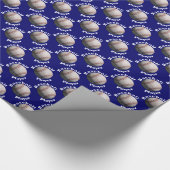 Baseball Player over Blue Cadeaupapier (Hoek)