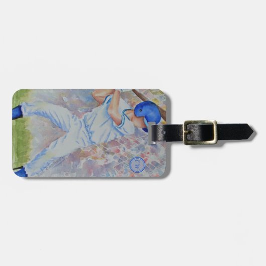 Baseball Player PERSONALIZED Bagagelabel (Voorkant horizontaal)