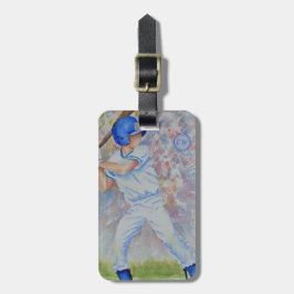 Baseball Player PERSONALIZED Bagagelabel