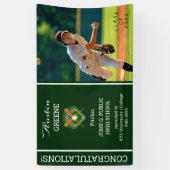 Baseball Player Photo Green Afstuderen Spandoek (Verticaal)