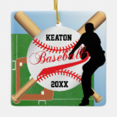 Baseball ⚾ Player (Pitcher) Keramisch Ornament (Voorkant)