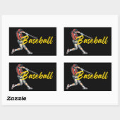 Baseball Player Rechthoekige Sticker (Vel)