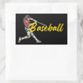 Baseball Player Rechthoekige Sticker (Tas)