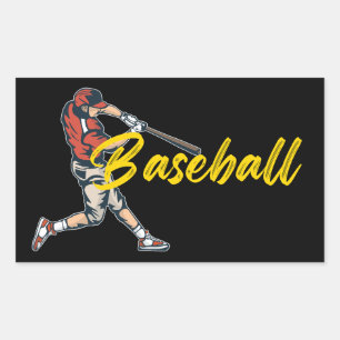 Baseball Player Rechthoekige Sticker