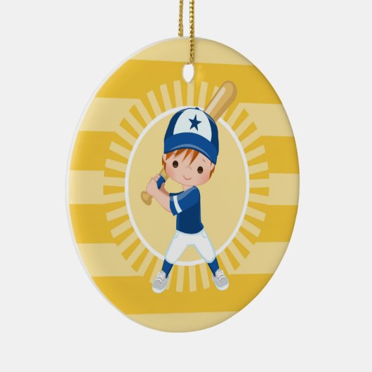 Baseball Player - Redhead Boy Keramisch Ornament (Rechts)