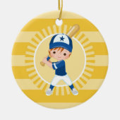 Baseball Player - Redhead Boy Keramisch Ornament (Voorkant)