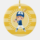 Baseball Player - Redhead Boy Keramisch Ornament (Achterkant)