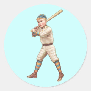 Baseball Player Ronde Sticker