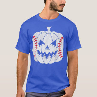 Baseball Player Scary Pumpkin Vintage Costume Hall T-shirt