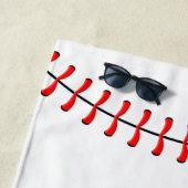 Baseball Player Silhouette met naam White Sports Strandlaken (In situ)