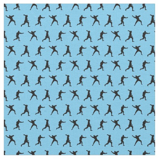 Baseball Player Silhouettes Mini CUSTOM BG COLOR Stof (Close Up)