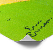 Baseball Player Sliding to Base, aangevend Poster (Hoek)