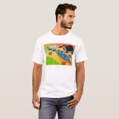 Baseball Player Sliding to Base, aangevend T-shirt (Voorkant volledig)