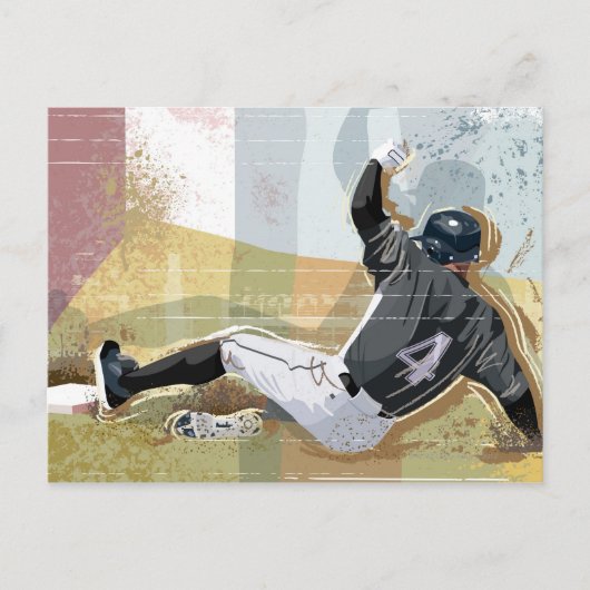 Baseball Player Slik 2 Briefkaart (Voorkant)