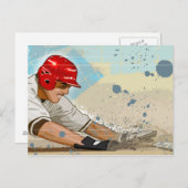 Baseball Player Slik Briefkaart (Voorkant / Achterkant)
