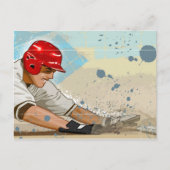 Baseball Player Slik Briefkaart (Voorkant)