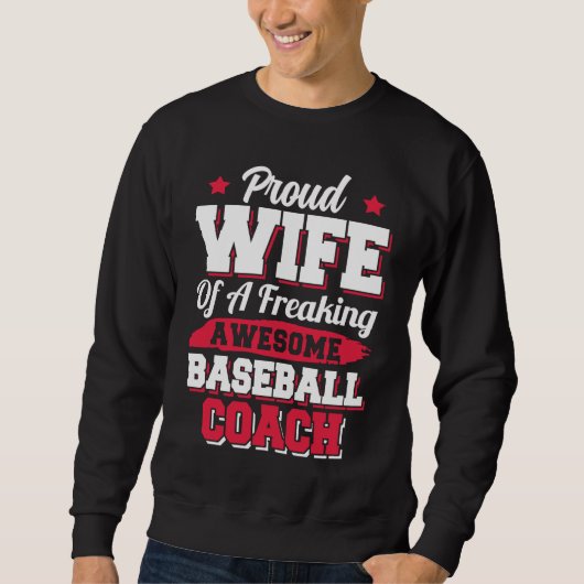 Baseball Player Softball  Baseball Coach Wife Trui (Voorkant)