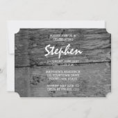 Baseball Player Sports Rustic Photo Afstuderen Kaart (Achterkant)