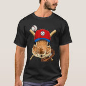 Baseball Player Squirrel Pitcher Catcher Baseball  T-shirt (Voorkant)