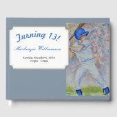 BASEBALL PLAYER TURNING 13 GASTENBOEK (Voorkant)